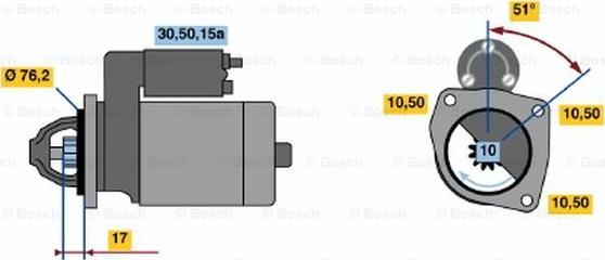 BOSCH 0 986 013 220 - Motorino d'avviamento autozon.pro