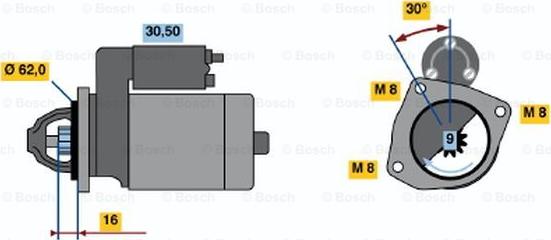 BOSCH 0 986 013 740 - Motorino d'avviamento autozon.pro