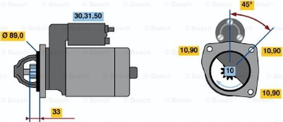 BOSCH 0 986 013 770 - Motorino d'avviamento autozon.pro