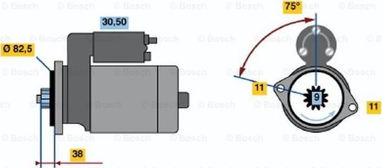 BOSCH 0 986 012 901 - Motorino d'avviamento autozon.pro