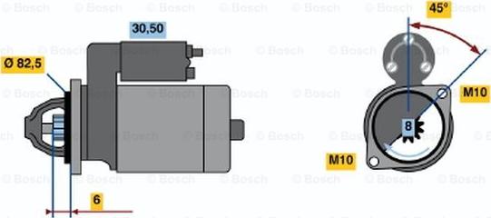 BOSCH 0 986 012 911 - Motorino d'avviamento autozon.pro