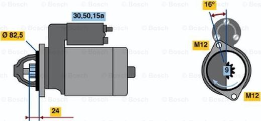 BOSCH 0 986 012 980 - Motorino d'avviamento autozon.pro