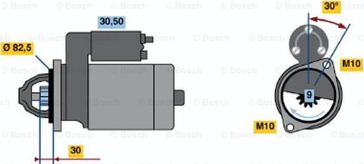 BOSCH 0 986 012 410 - Motorino d'avviamento autozon.pro