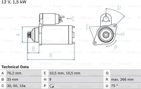 BOSCH 0 986 012 660 - Motorino d'avviamento autozon.pro