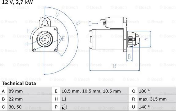 BOSCH 0 986 012 680 - Motorino d'avviamento autozon.pro