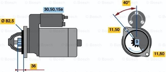 BOSCH 0 986 012 061 - Motorino d'avviamento autozon.pro