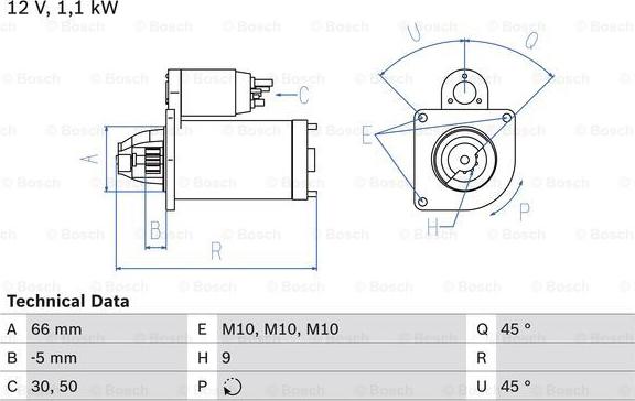 BOSCH 0 986 012 340 - Motorino d'avviamento autozon.pro