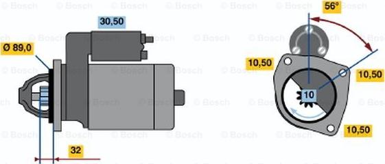 BOSCH 0 986 012 350 - Motorino d'avviamento autozon.pro