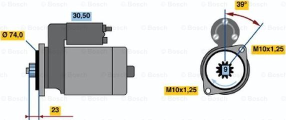 BOSCH 0 986 012 311 - Motorino d'avviamento autozon.pro