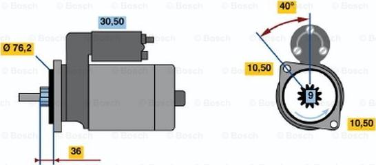 BOSCH 0 986 012 330 - Motorino d'avviamento autozon.pro