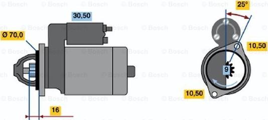 BOSCH 0 986 012 241 - Motorino d'avviamento autozon.pro