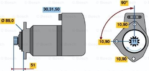 BOSCH 0 986 012 730 - Motorino d'avviamento autozon.pro