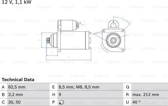 BOSCH 0 986 017 940 - Motorino d'avviamento autozon.pro