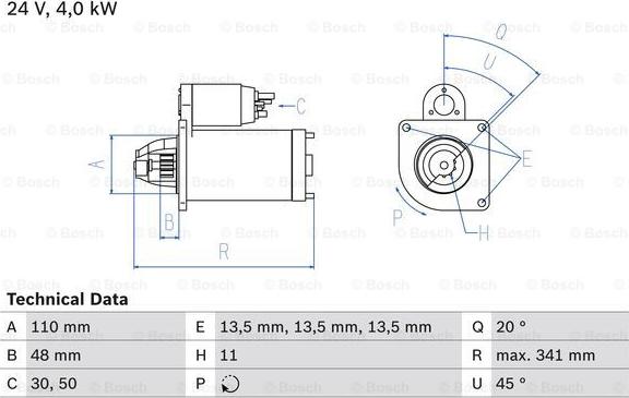 BOSCH 0 986 017 980 - Motorino d'avviamento autozon.pro