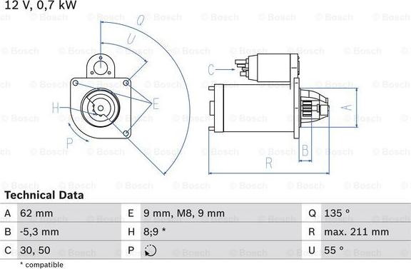 BOSCH 0 986 017 930 - Motorino d'avviamento autozon.pro