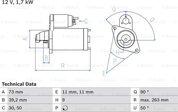 BOSCH 0 986 017 440 - Motorino d'avviamento autozon.pro