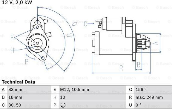 BOSCH 0 986 017 420 - Motorino d'avviamento autozon.pro