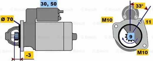 BOSCH 0 986 017 470 - Motorino d'avviamento autozon.pro