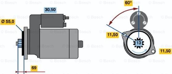 BOSCH 0 986 017 591 - Motorino d'avviamento autozon.pro