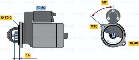 BOSCH 0 986 017 551 - Motorino d'avviamento autozon.pro