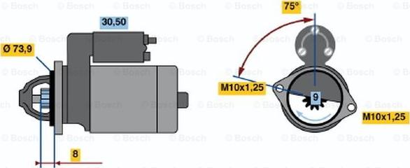 BOSCH 0 986 017 561 - Motorino d'avviamento autozon.pro