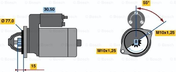 BOSCH 0 986 017 651 - Motorino d'avviamento autozon.pro