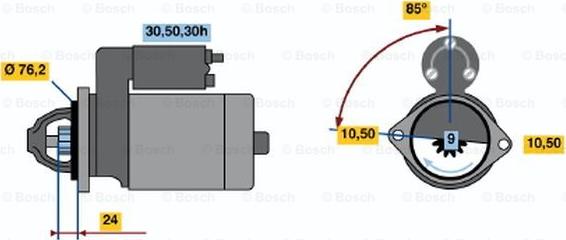 BOSCH 0 986 017 160 - Motorino d'avviamento autozon.pro