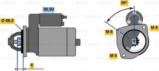 BOSCH 0 986 017 361 - Motorino d'avviamento autozon.pro