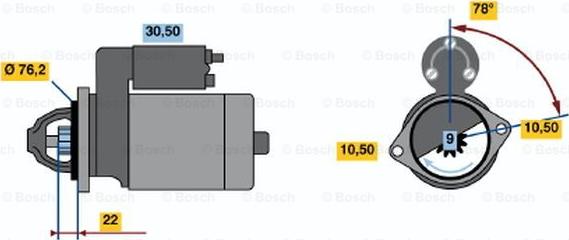 BOSCH 0 986 017 330 - Motorino d'avviamento autozon.pro