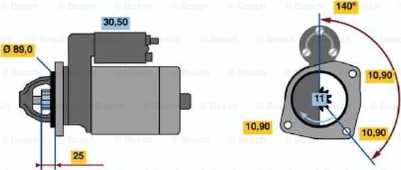 BOSCH 0 986 017 290 - Motorino d'avviamento autozon.pro