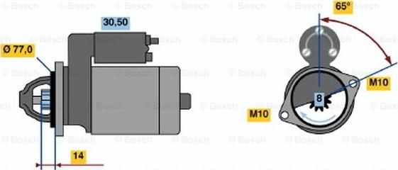 BOSCH 0 986 017 721 - Motorino d'avviamento autozon.pro