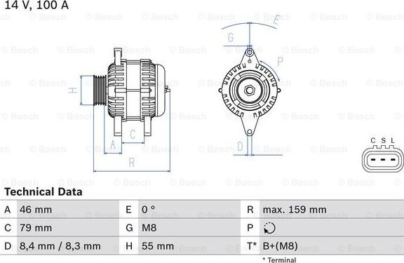 BOSCH 0 986 084 440 - Alternatore autozon.pro