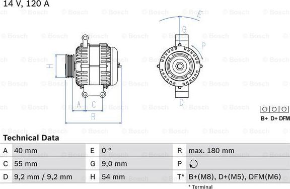 BOSCH 0 986 084 160 - Alternatore autozon.pro