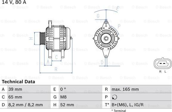 BOSCH 0 986 084 370 - Alternatore autozon.pro