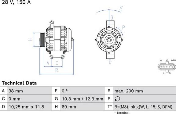 BOSCH 0 986 085 360 - Alternatore autozon.pro