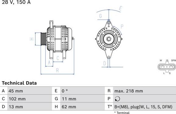 BOSCH 0 986 085 290 - Alternatore autozon.pro