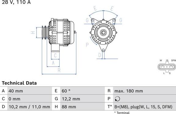 BOSCH 0 986 085 280 - Alternatore autozon.pro