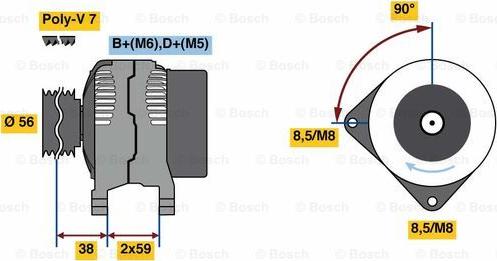 BOSCH 0 986 080 950 - Alternatore autozon.pro