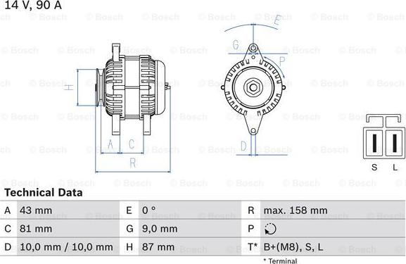 BOSCH 0 986 080 430 - Alternatore autozon.pro