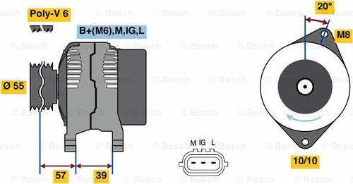 BOSCH 0 986 080 590 - Alternatore autozon.pro