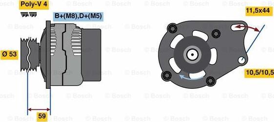 BOSCH 0 986 080 540 - Alternatore autozon.pro