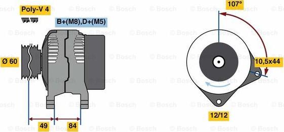 BOSCH 0 986 080 550 - Alternatore autozon.pro