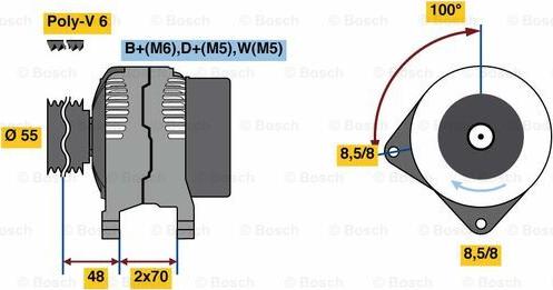 BOSCH 0 986 080 510 - Alternatore autozon.pro