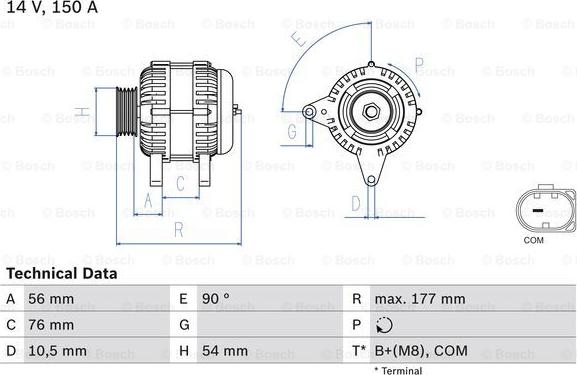 BOSCH 0 986 080 580 - Alternatore autozon.pro