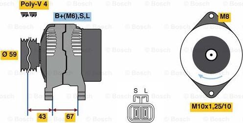 BOSCH 0 986 080 520 - Alternatore autozon.pro