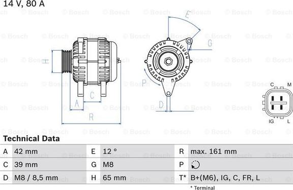 BOSCH 0 986 080 570 - Alternatore autozon.pro