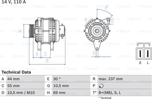 BOSCH 0 986 080 640 - Alternatore autozon.pro