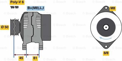 BOSCH 0 986 080 650 - Alternatore autozon.pro