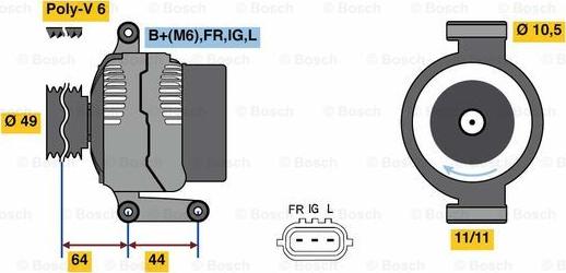 BOSCH 0 986 080 610 - Alternatore autozon.pro