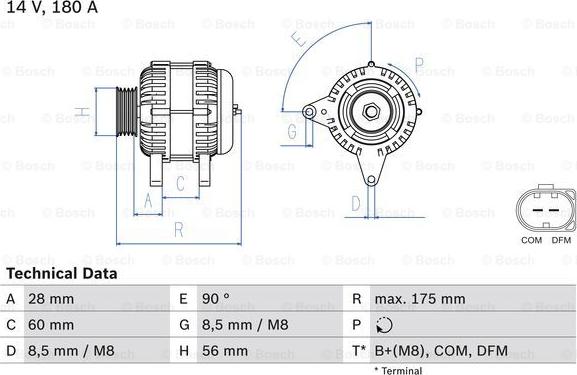 BOSCH 0 986 080 090 - Alternatore autozon.pro